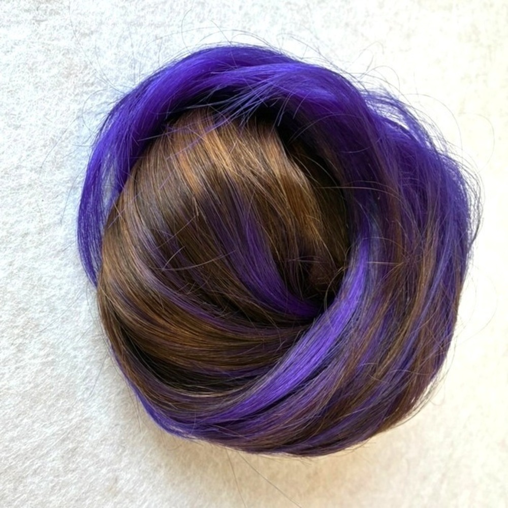 BELLAMI Classic Lace Clip In Chocolate Brown/Violet Ombre 20" 10 Wefts 170g NEW